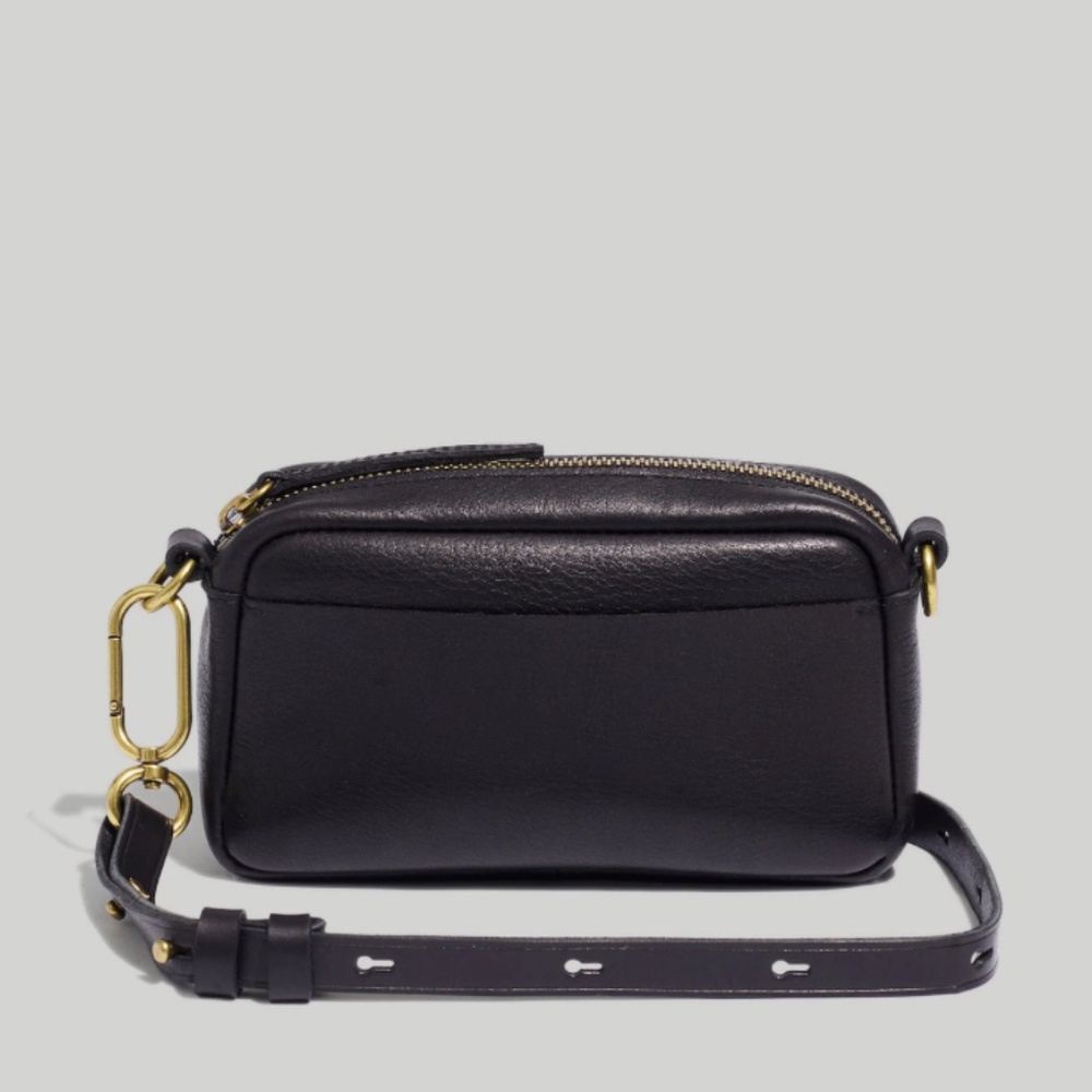 Madewell Leather Carabiner Mini Crossbody Bag - Black